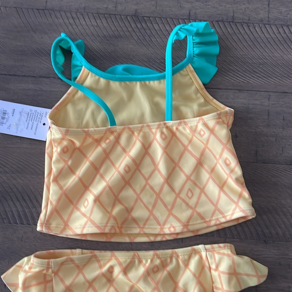 Kohl's Yellow and Orange Ruffle Bikini Set - Picture 3 of 3